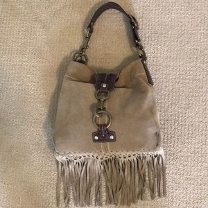 Coach Suede Shoulder Bag Item 10410